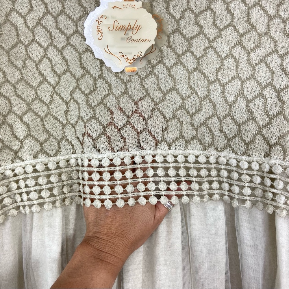 Simply Couture Embroidered Layer Tunic Dress Med - Picture 6 of 13